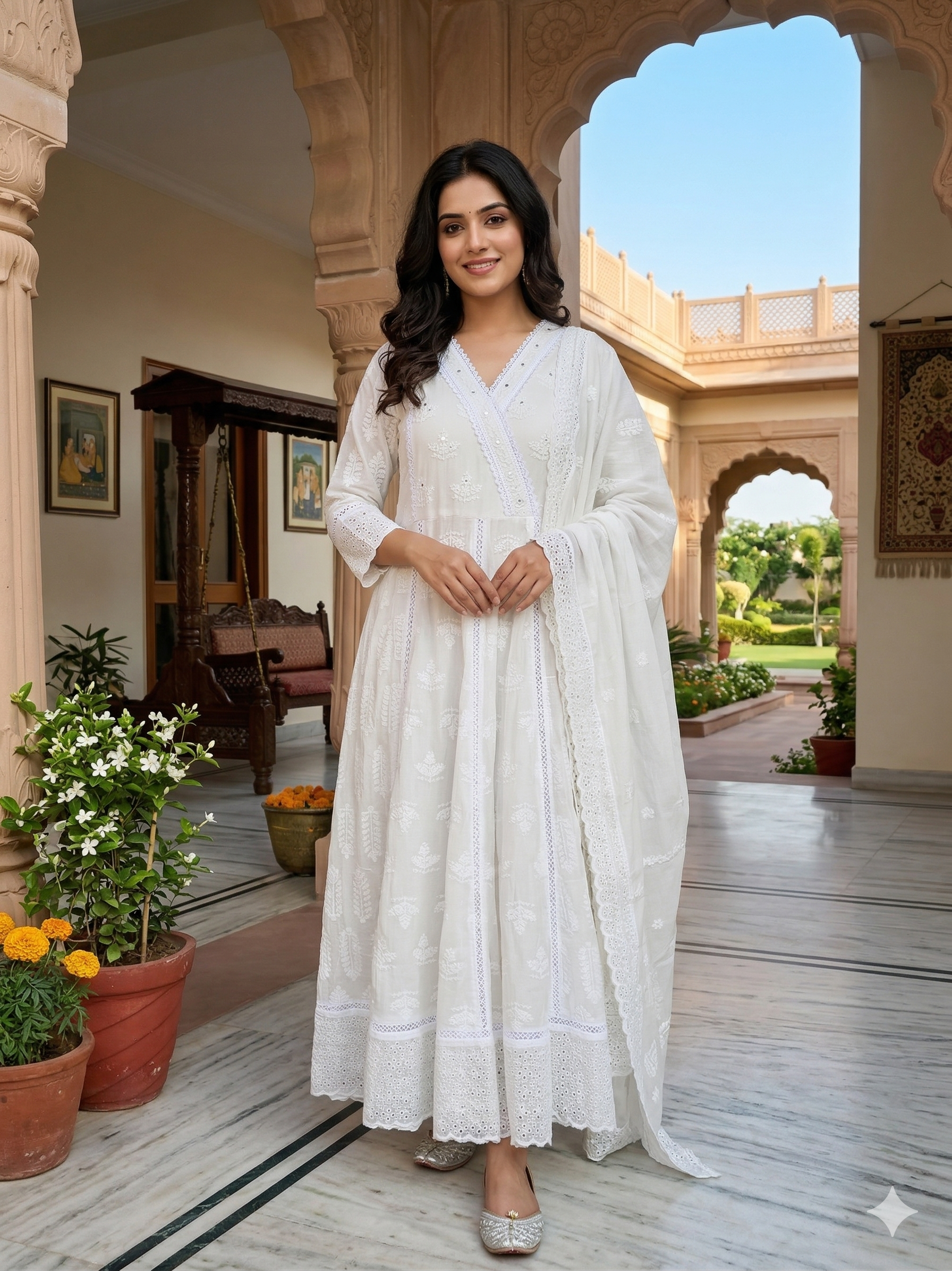 Chikankari Anarkali Suit