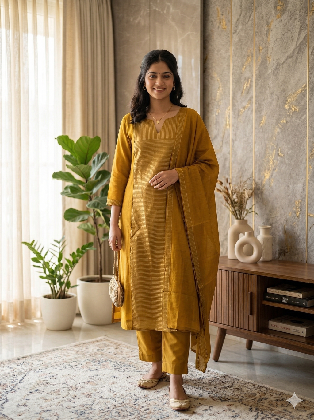 Mul Chanderi Suit